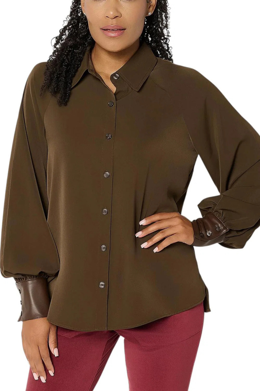 Martha Stewart Signature Raglan Sleeve Blouse Demitasse - Regular